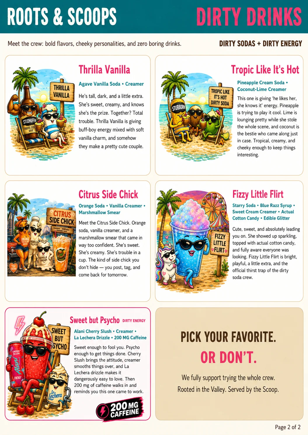 Colorful ice cream flavors including fruity pop rocks and bubble gum