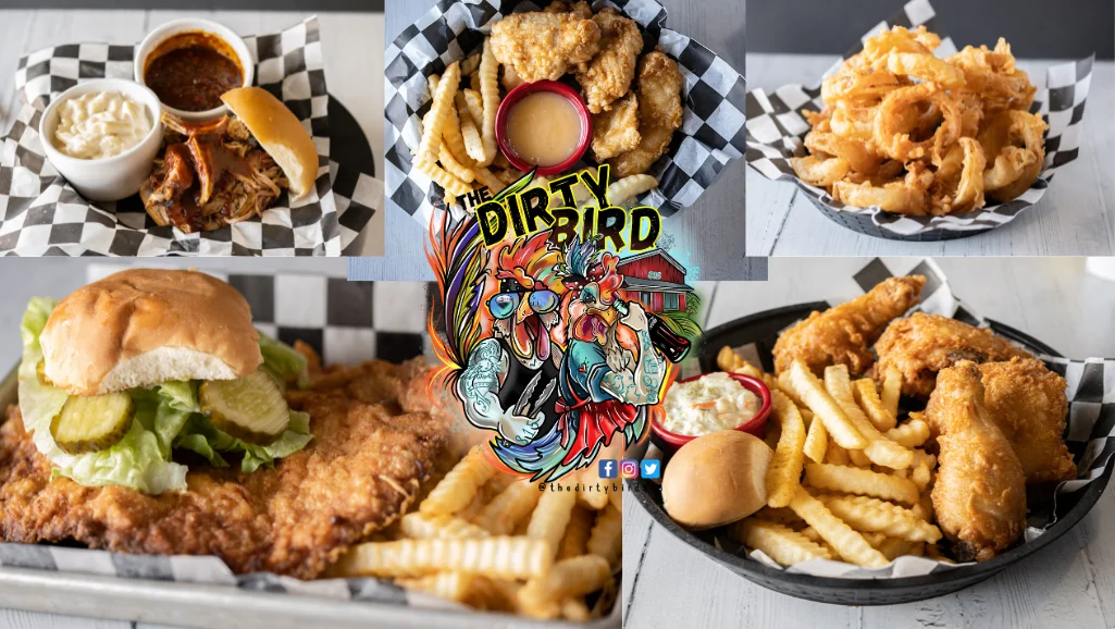 Southern fried chicken platter with sides