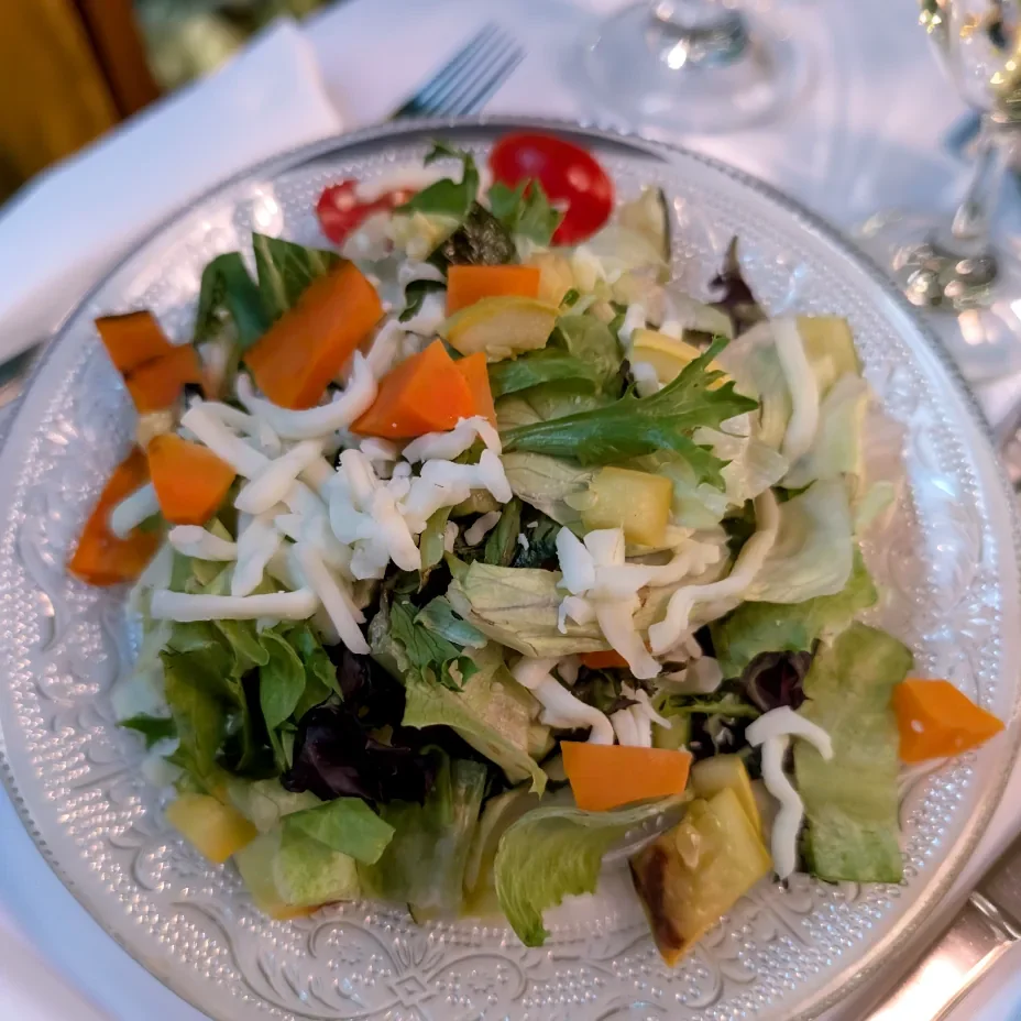 Fresh house salad served with every dinner entrée at Sea Grass Grille, mid-island Hilton Head.