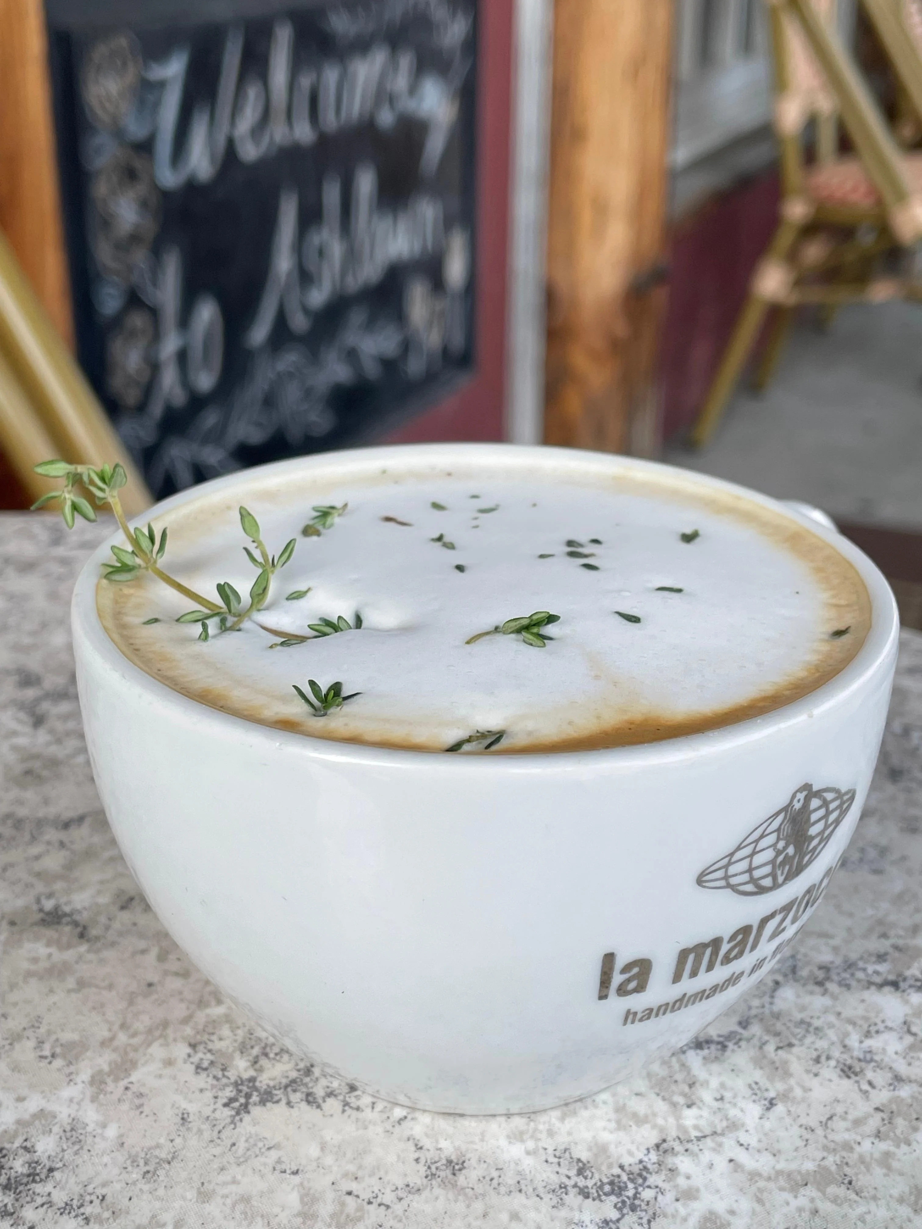 Special: Hot Honey Thyme Latte