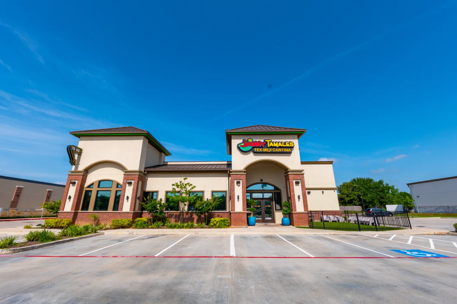 Exterior view of Johnny Tamales Tex-Mex Cantina restaurant