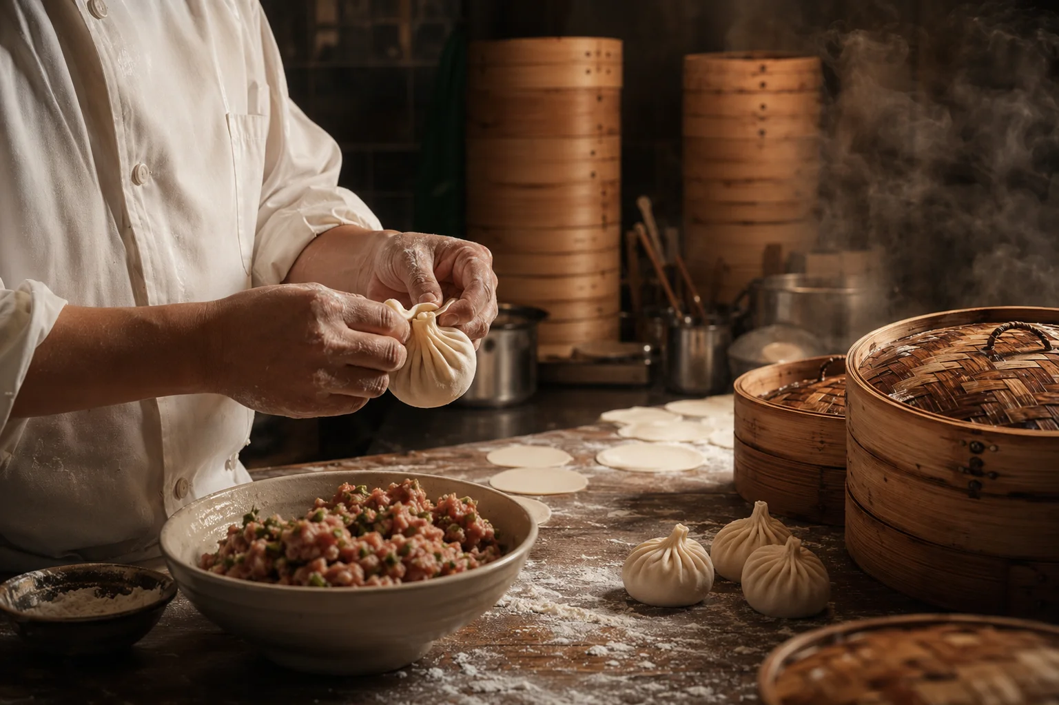 Hainanese chicken rice served with cilantro