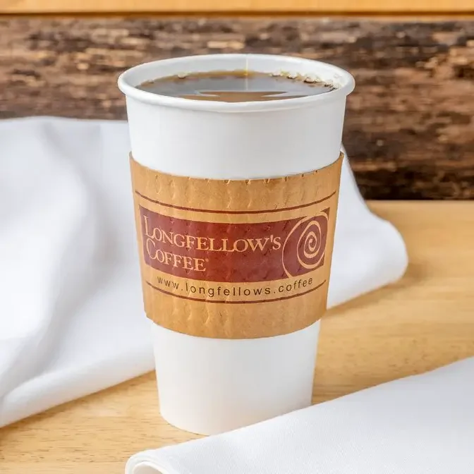 Takeaway coffee cup from Longfellow's Coffee