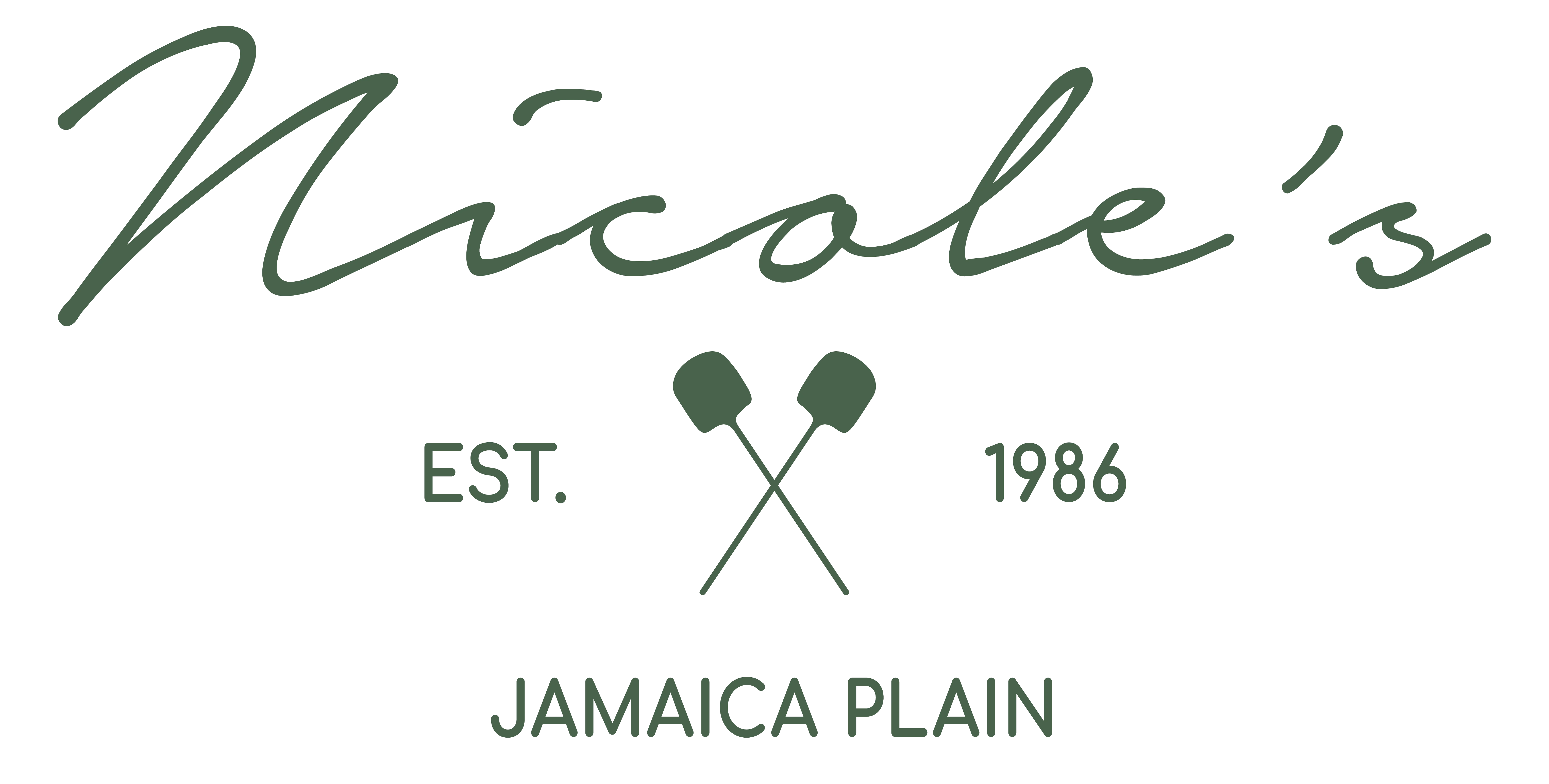 Nicole's restaurant logo from Jamaica Plain established in 1986
