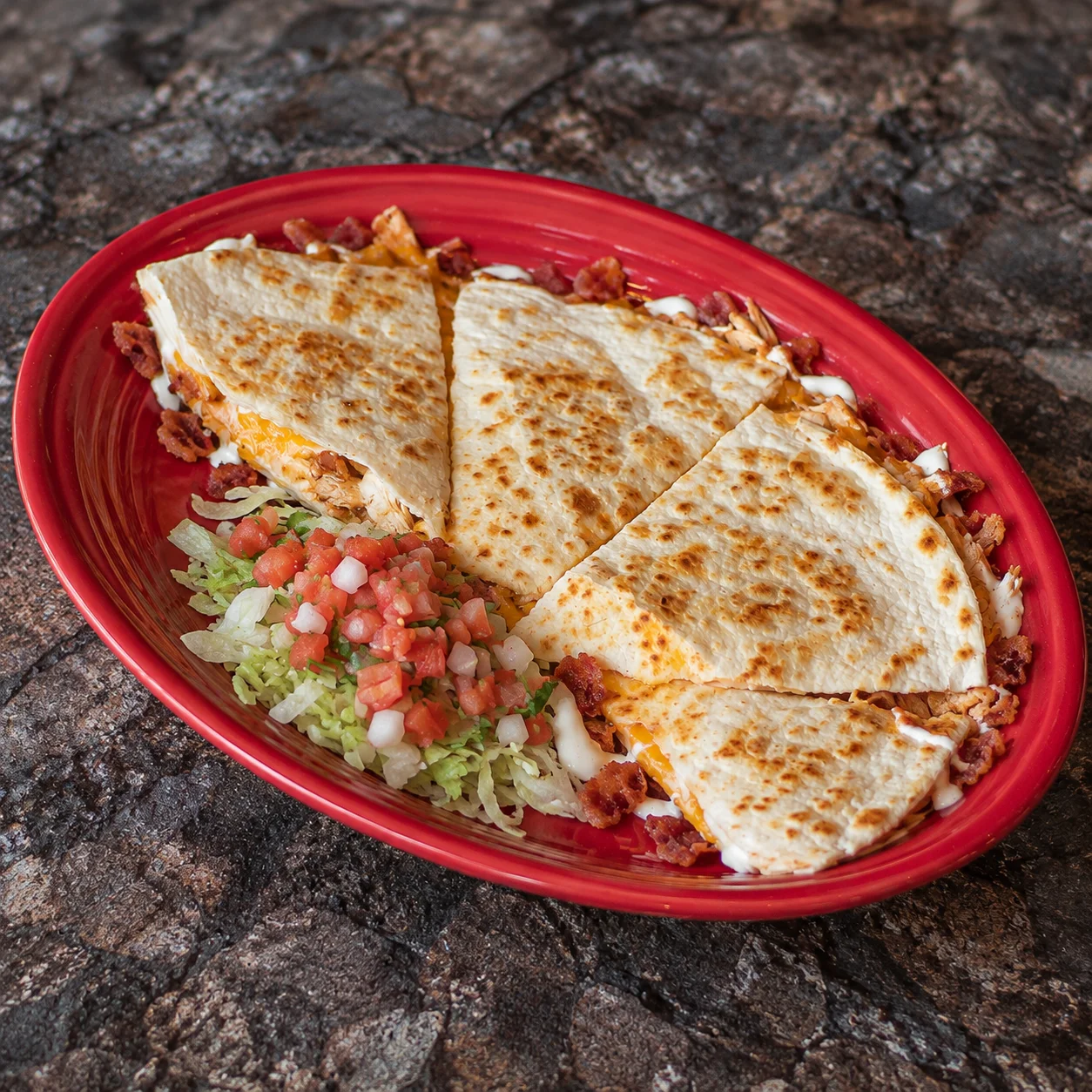 Chicken Bacon Ranch Quesadilla