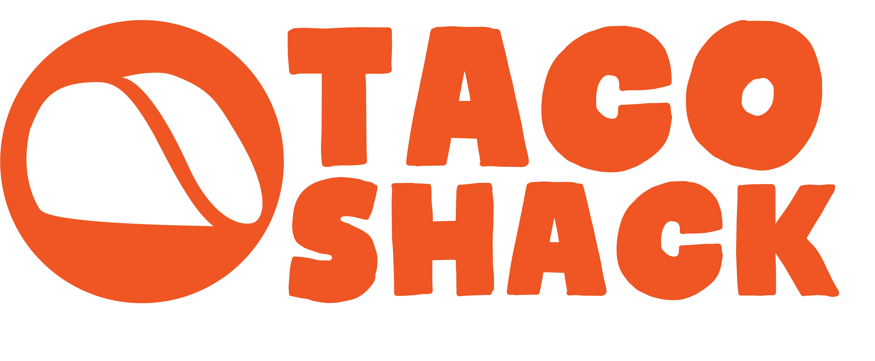 Logo of Taco Shack featuring a taco icon
