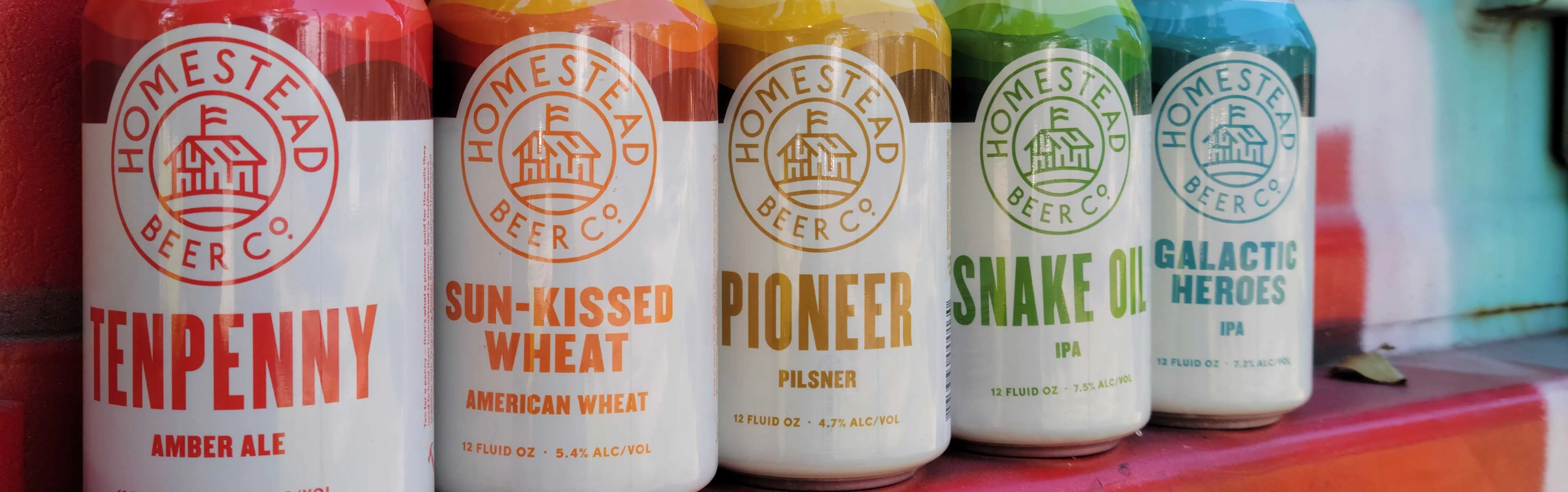 Variety of craft beers from Homestead Beer Co.