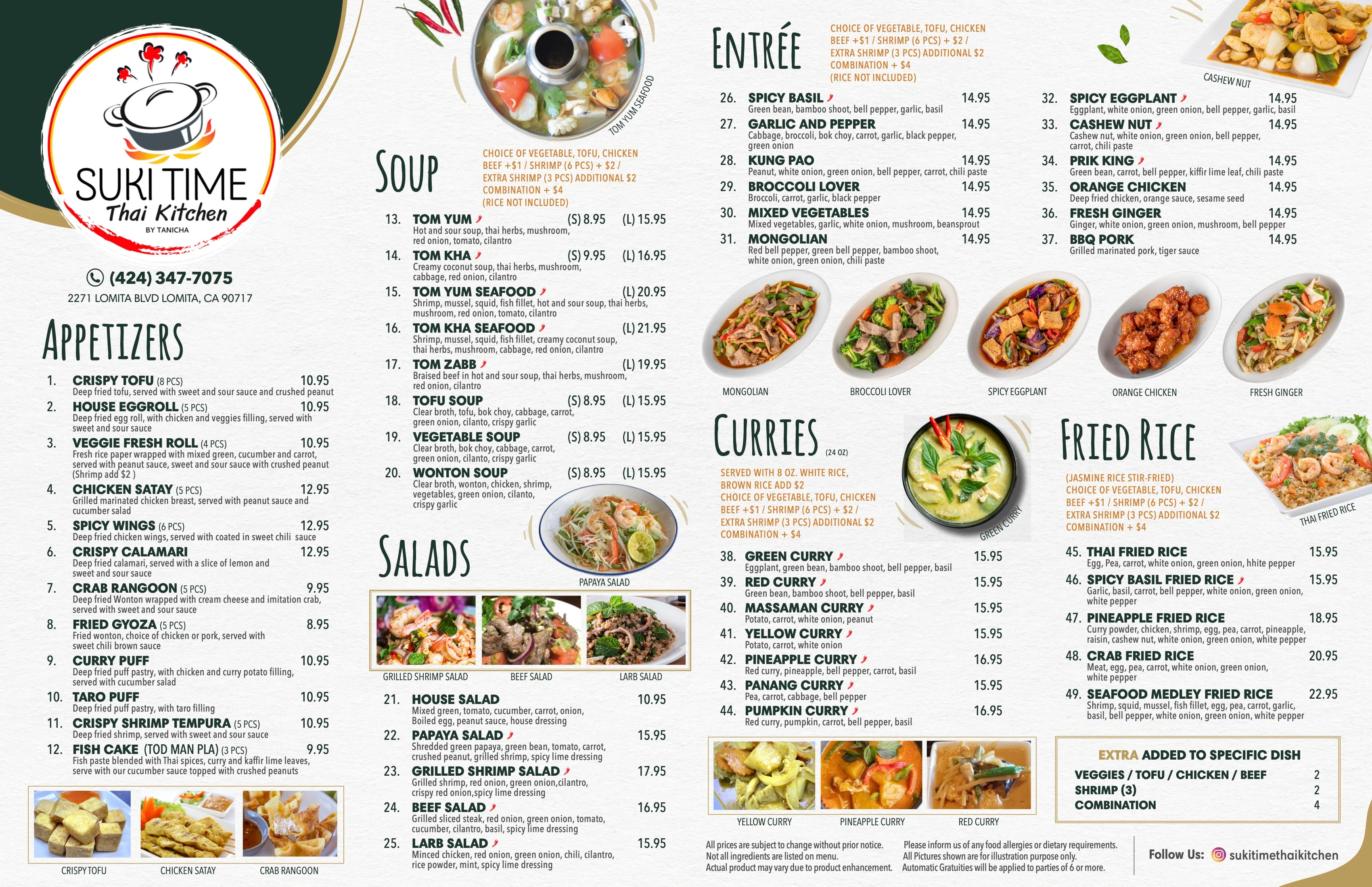 Delicious lunch special featuring sushi and sides at Suki Time.