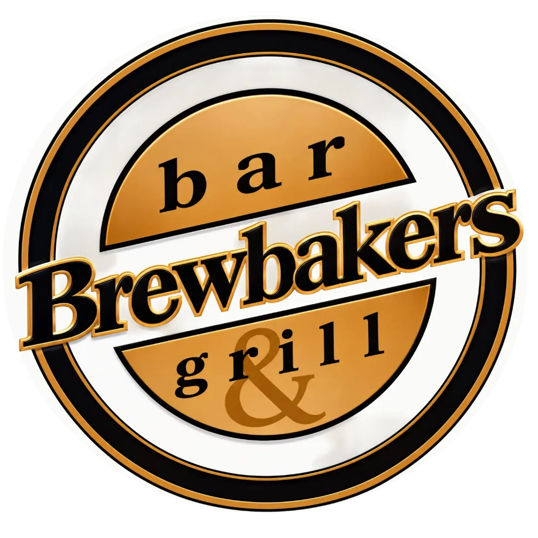 Brewbakers bar and grill logo with elegant typography