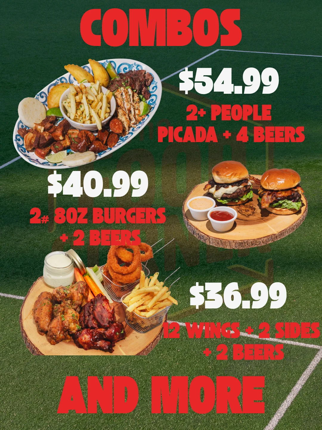 Delicious Latin American picada platter with assorted meats and sides
