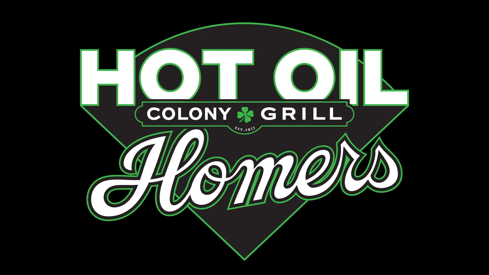 Logo of Hot Oil Colony Grill featuring the word 'Homers'