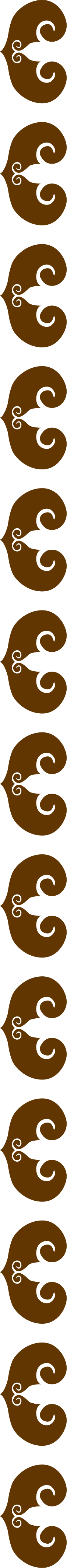 Decorative pattern with elegant swirls in brown on a black background