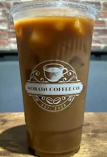 Cup of Iced Coffee with Restaurant Logo