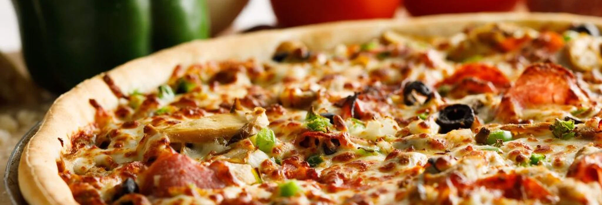 Delicious pepperoni pizza with fresh toppings