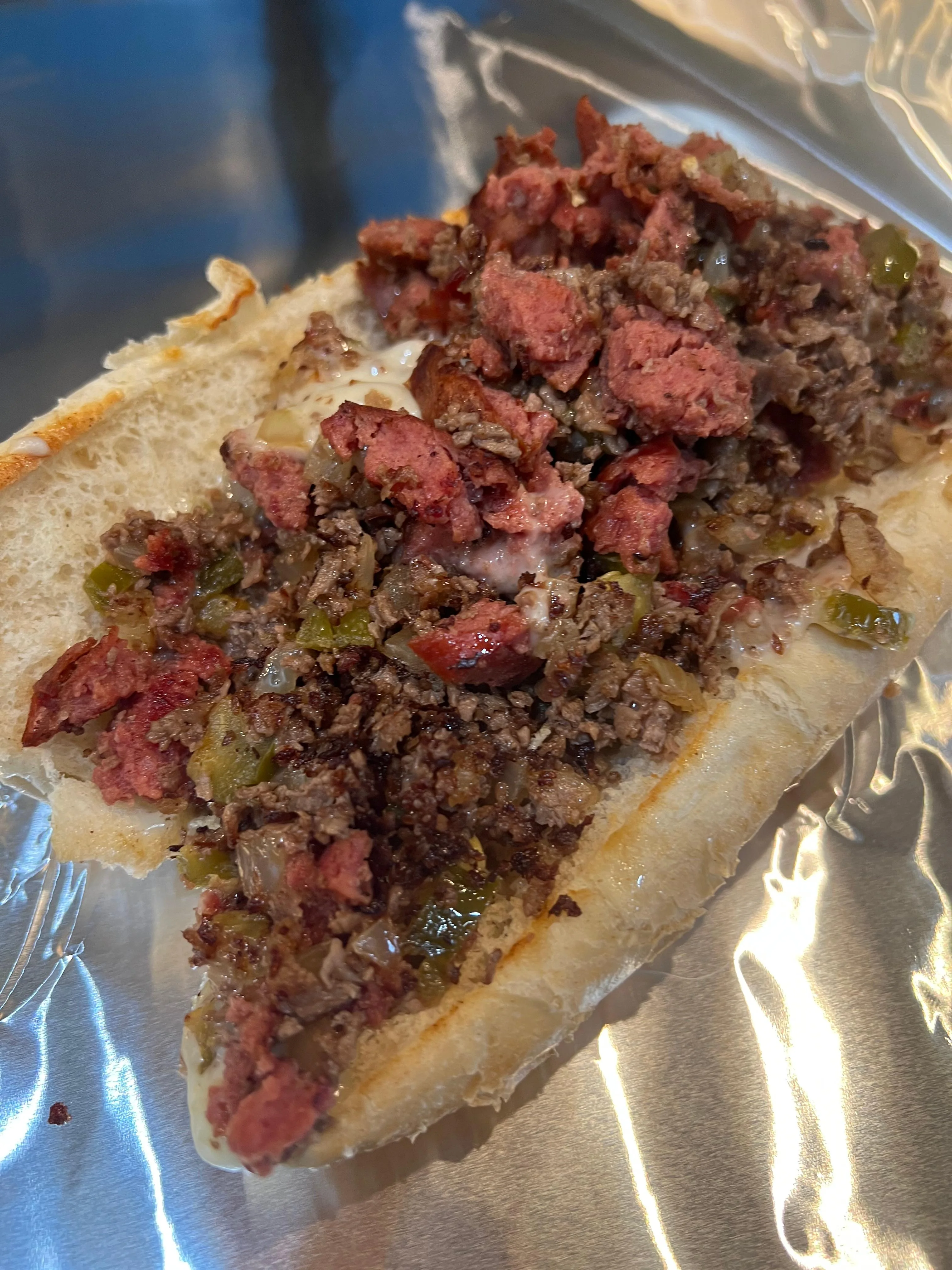 REG. STEAK w/BEEF SAUSAGE 8"