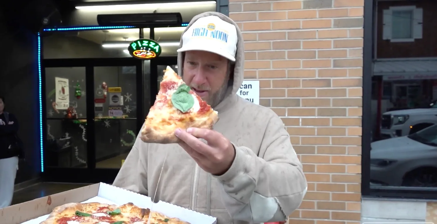 Dave Portnoy Dough Head Pizza one bite review