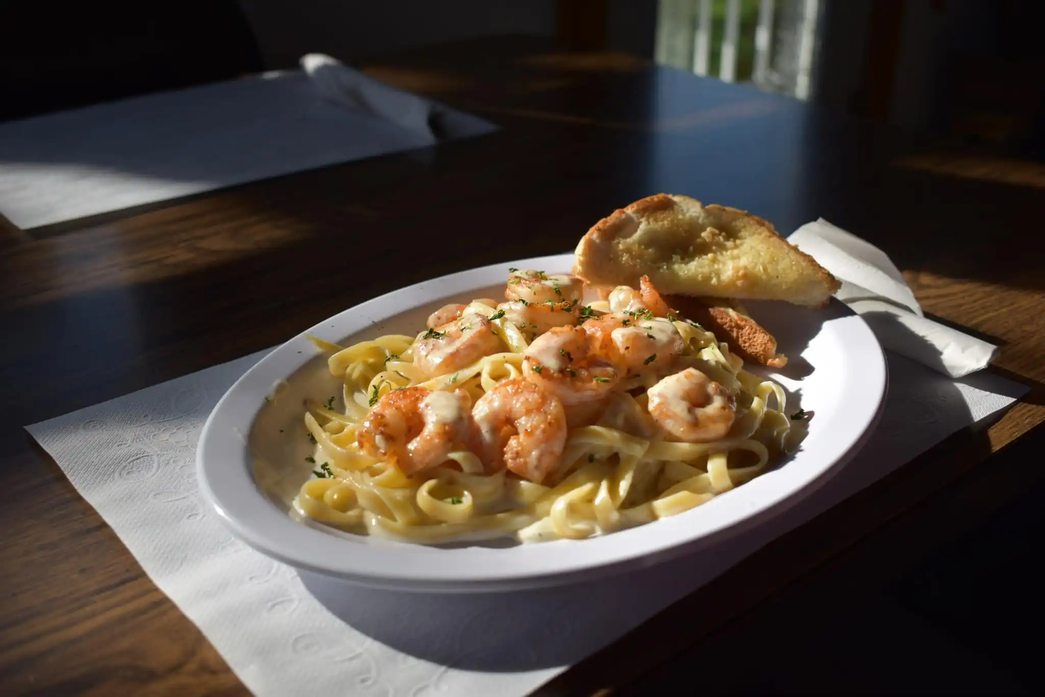Come in for some delicious shrimp fettuccine Alfredo!!!