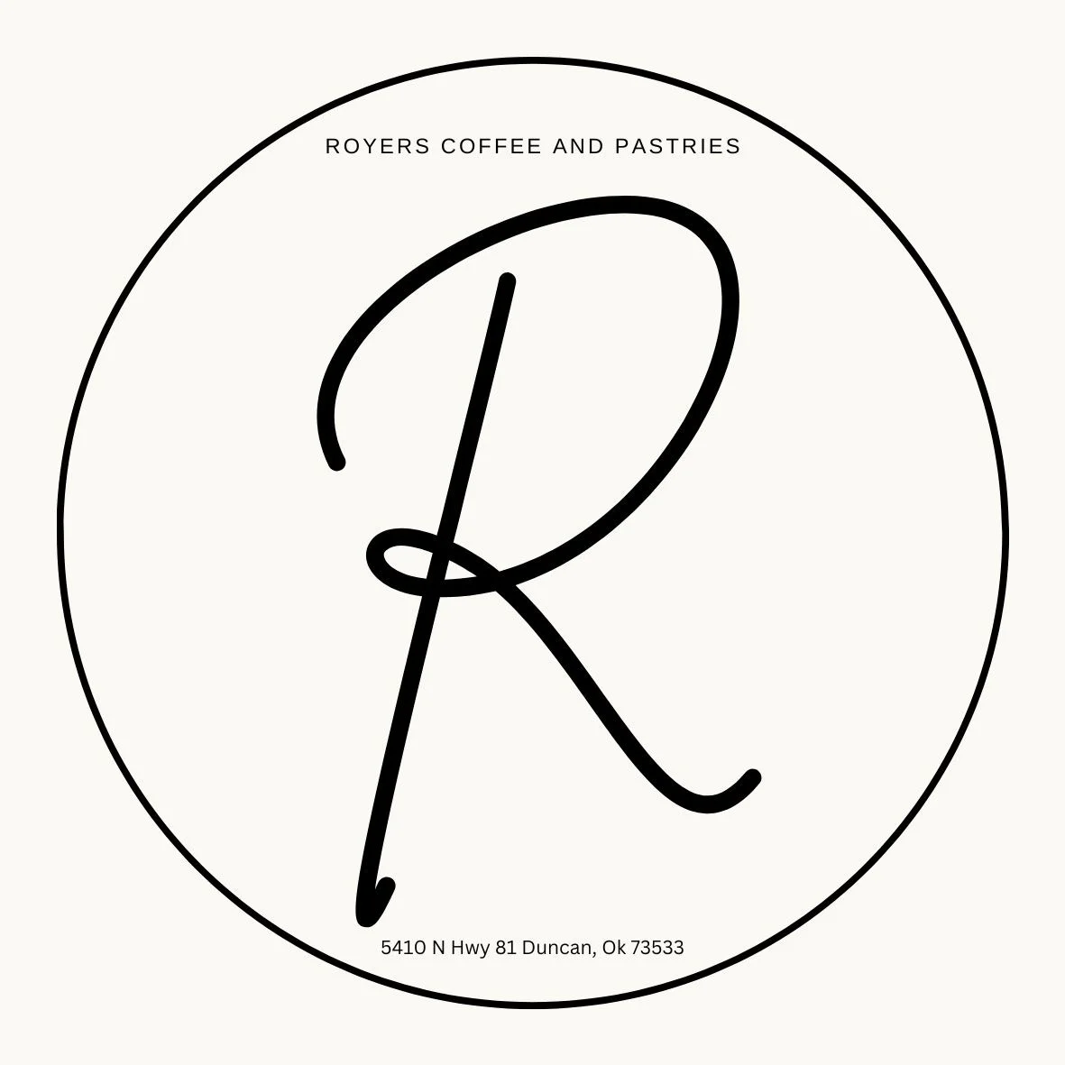 Logo of Royers Coffee and Pastries featuring elegant typography