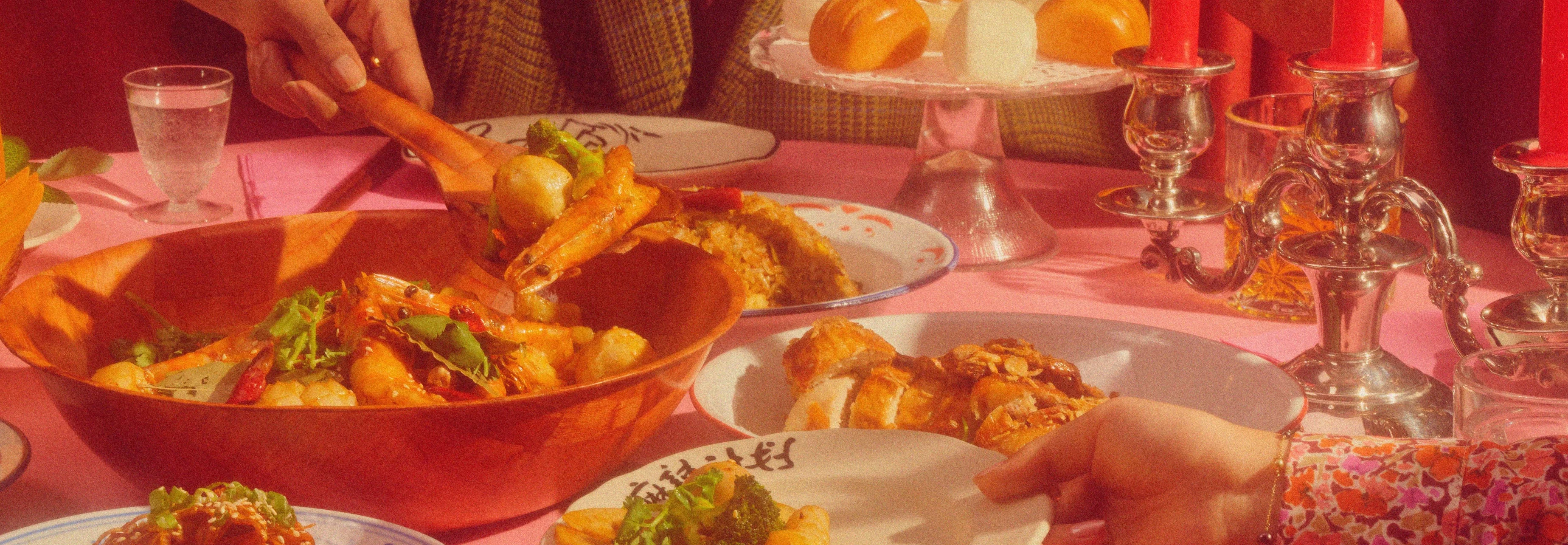 A beautifully arranged dinner plate featuring vibrant dishes.