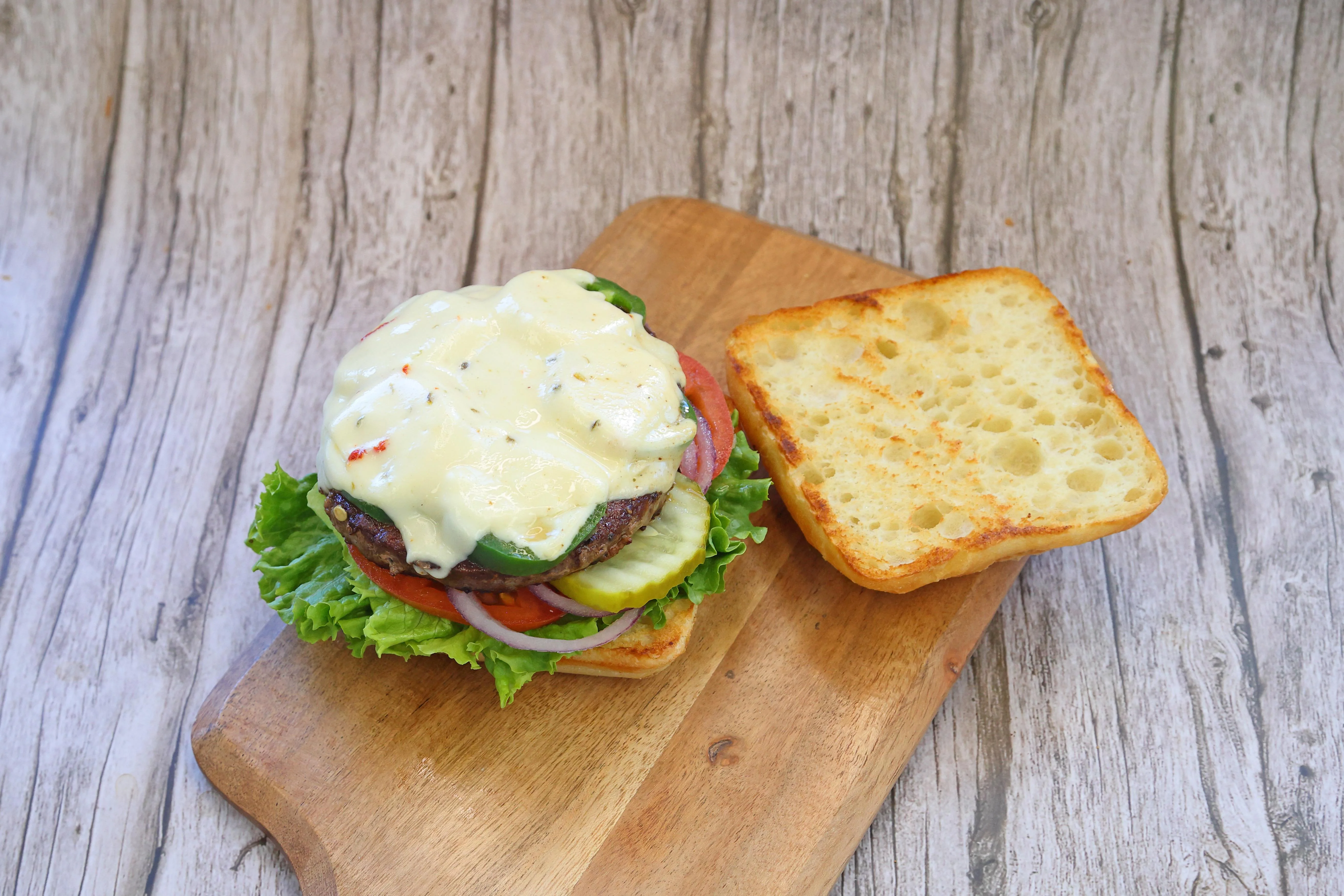 Jalapeno jack burger