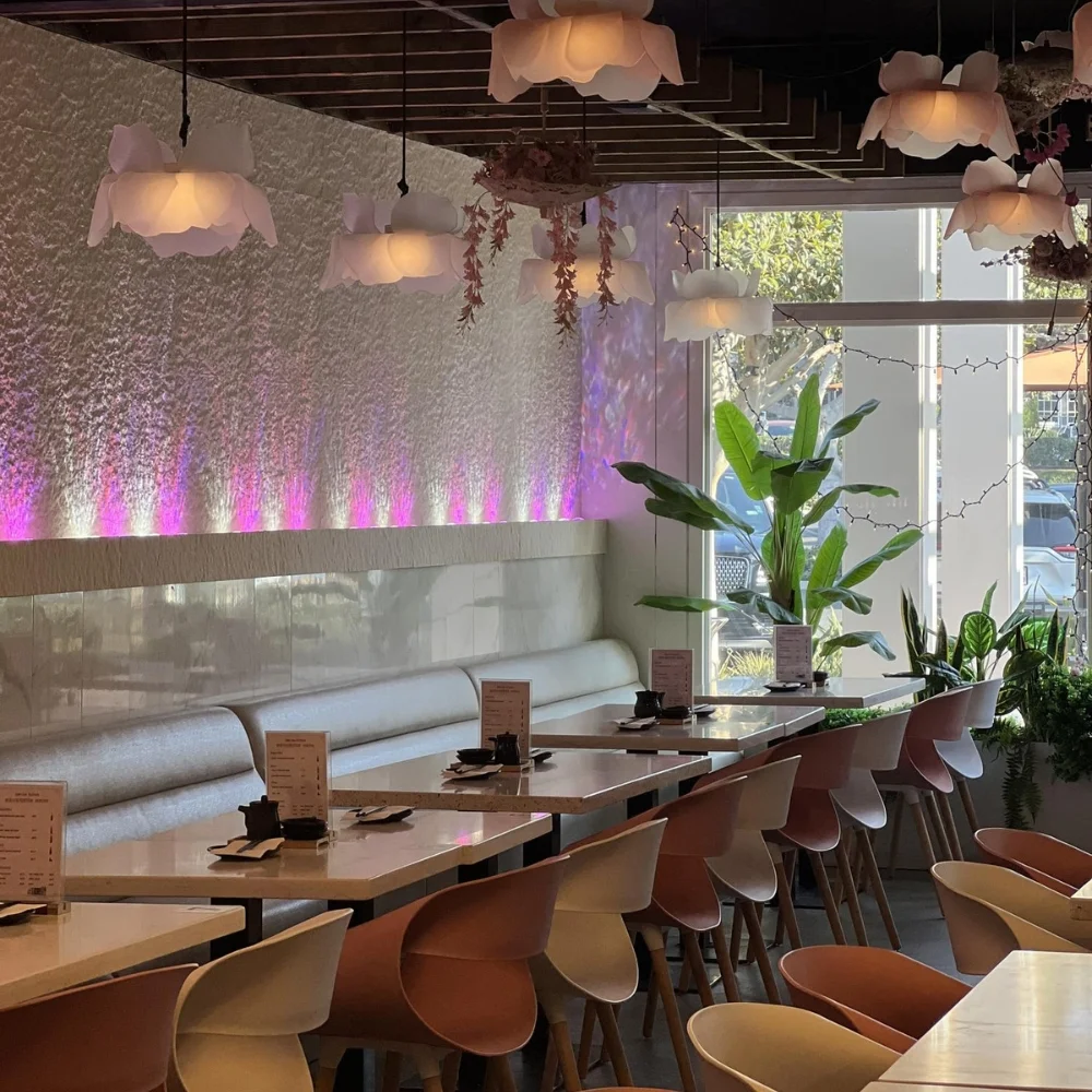 Dining area of Botan Sushi Japanese Restaurant in Irvine
