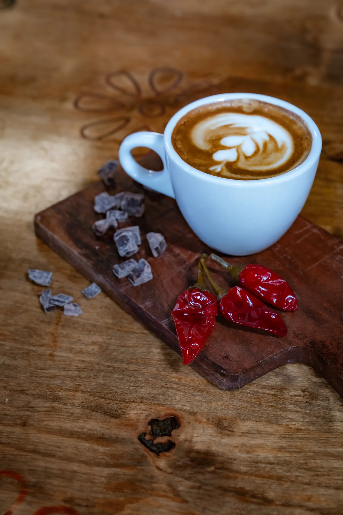 Rich Mexican mocha coffee with chili and chocolate