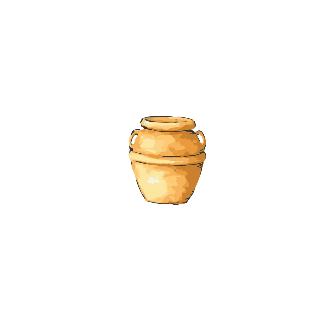 Traditional clay pot for cooking and serving