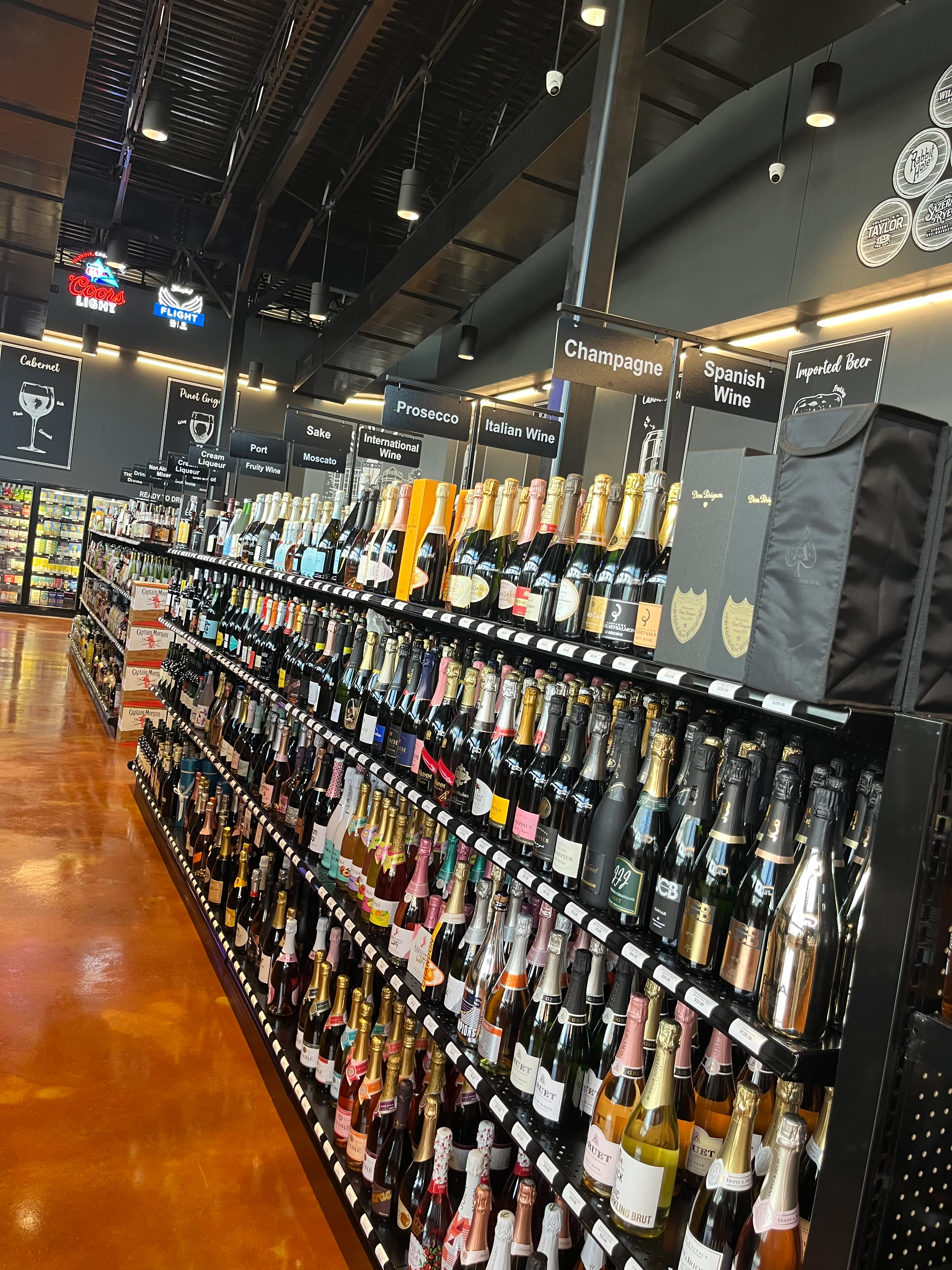An aisle of fine wine