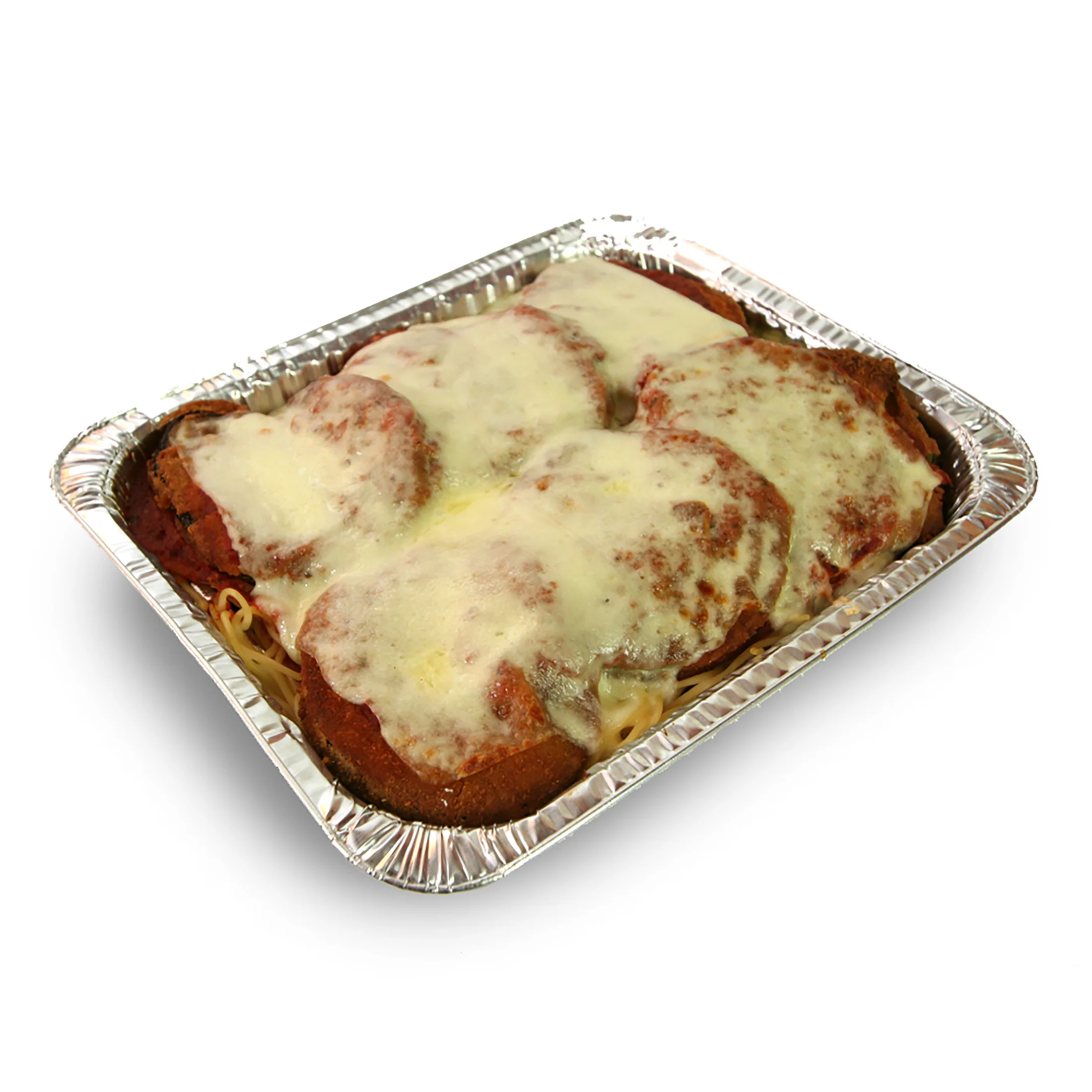 Italian chicken parmesan with melted cheese and marinara sauce