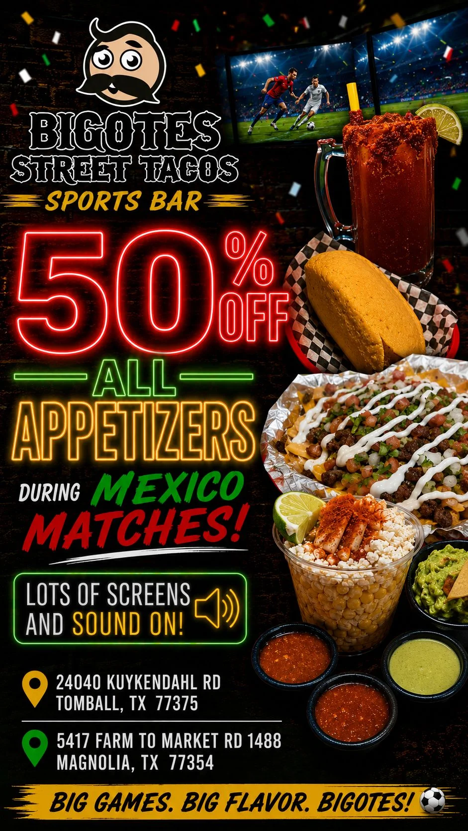 Vibrant Mexican appetizers for sports viewing