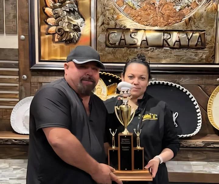 Restaurant award presentation at Casa Raya