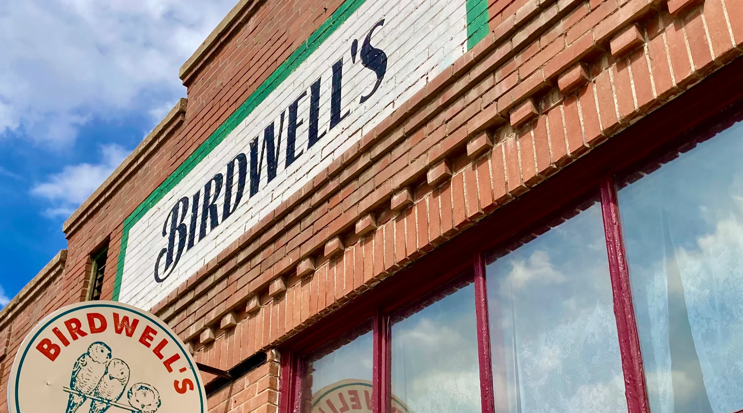 Our Birdwell's storefront on Bullard Street