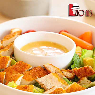 Crispy chicken salad with ranch dressing