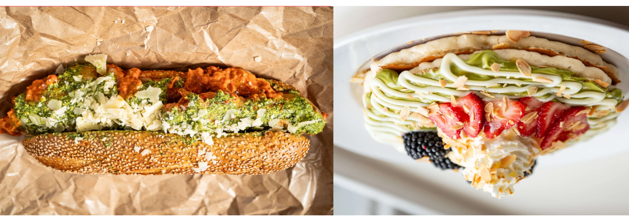 pancakes and sandwich