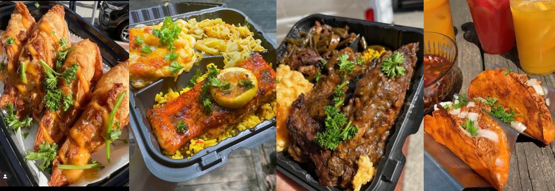 Delicious Southern-style barbecue platter with ribs and sides