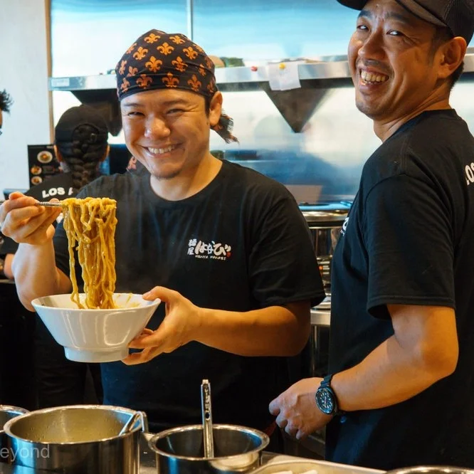 Chef Naoto Niiyama Preparing Mazesoba