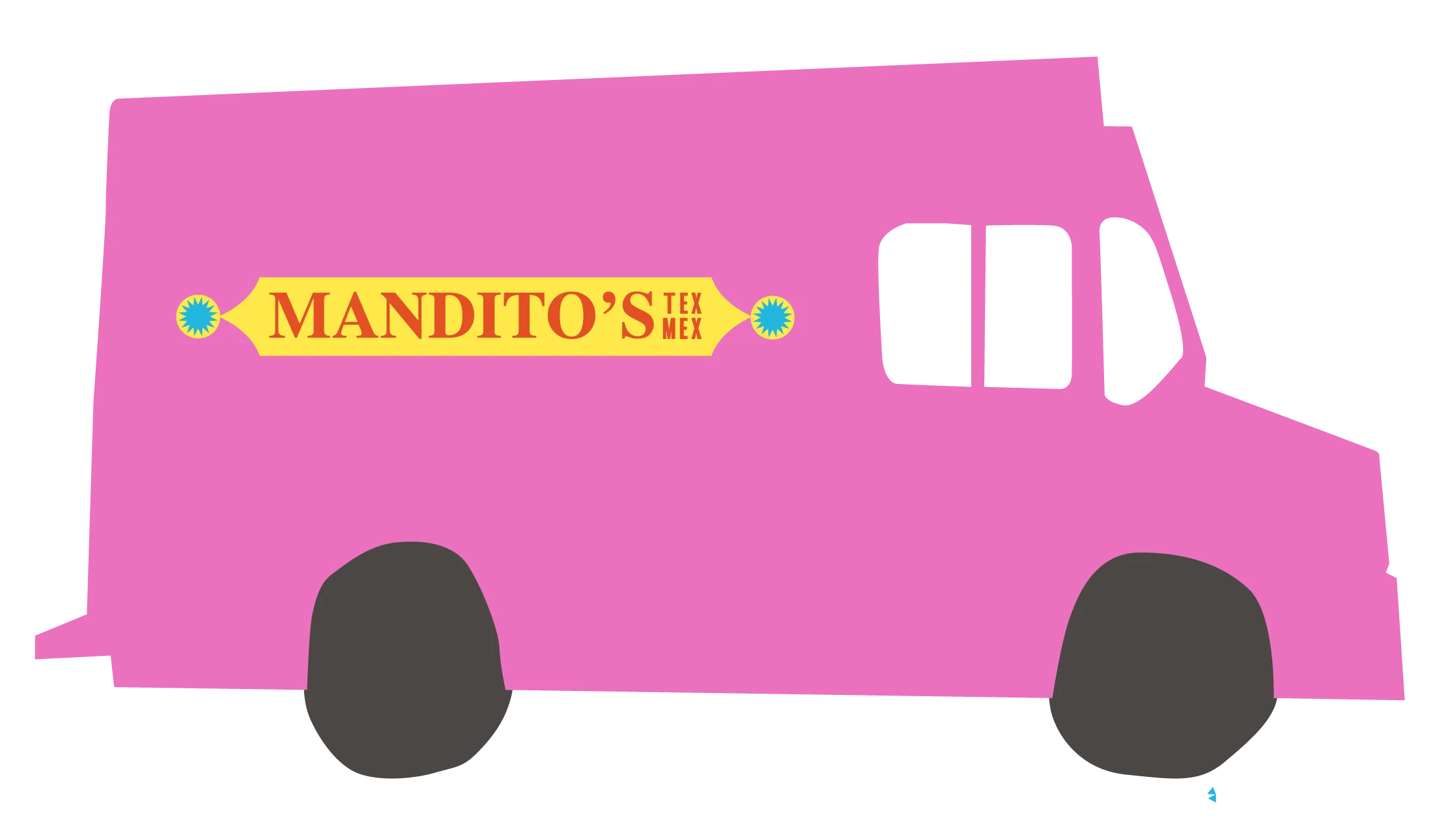 Colorful food truck serving Tex-Mex cuisine