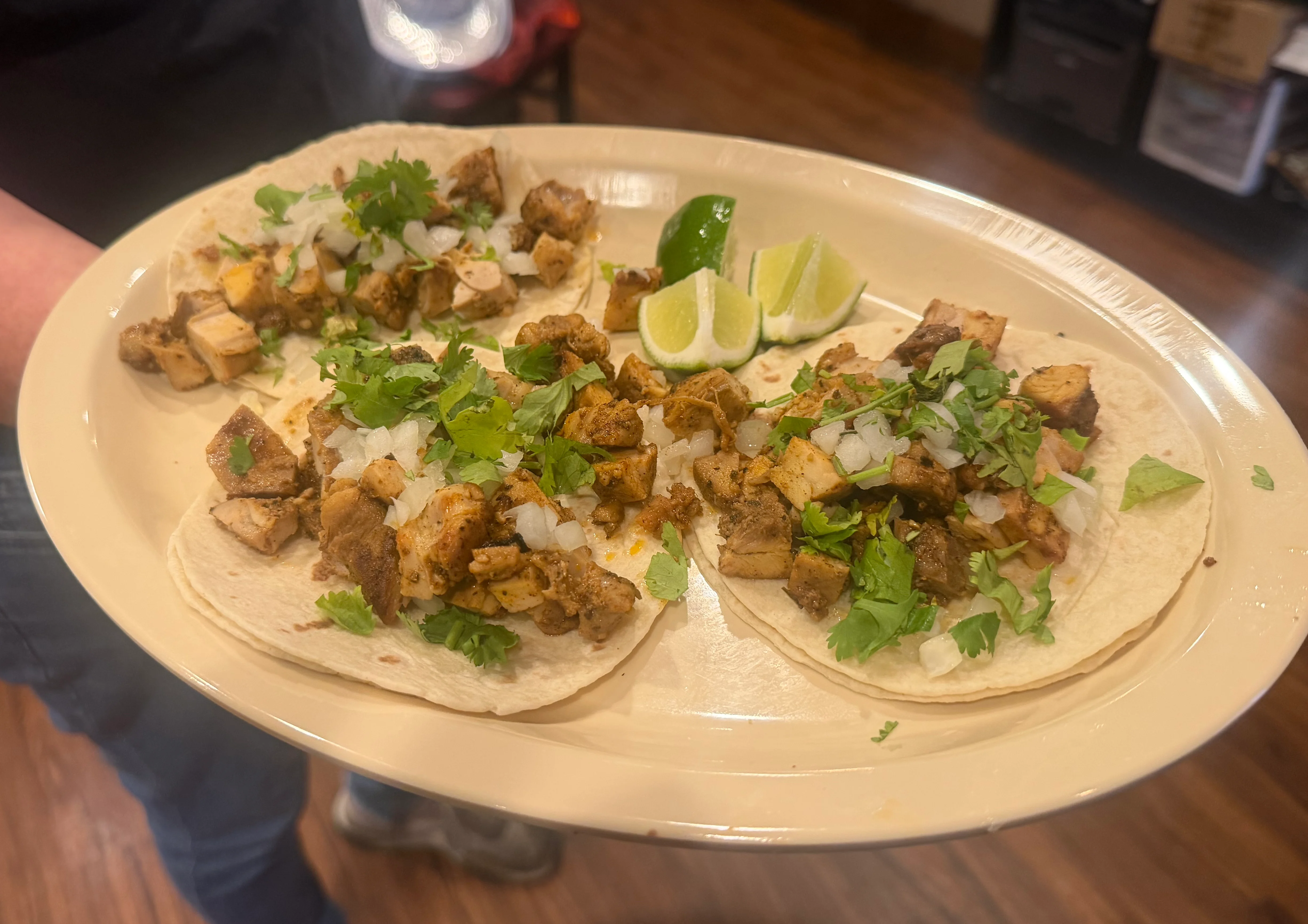 Restoration Brew Worx chicken street tacos