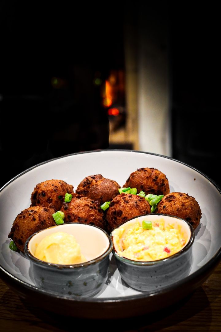 Pimento Cheese Hush Puppies at Ty’s Roadside Coastal Kitchen