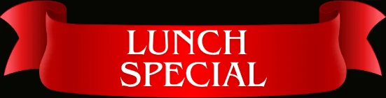 Red ribbon banner with the text 'LUNCH SPECIAL'