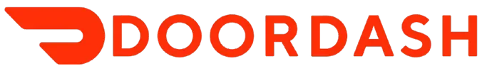 DoorDash logo on a white background