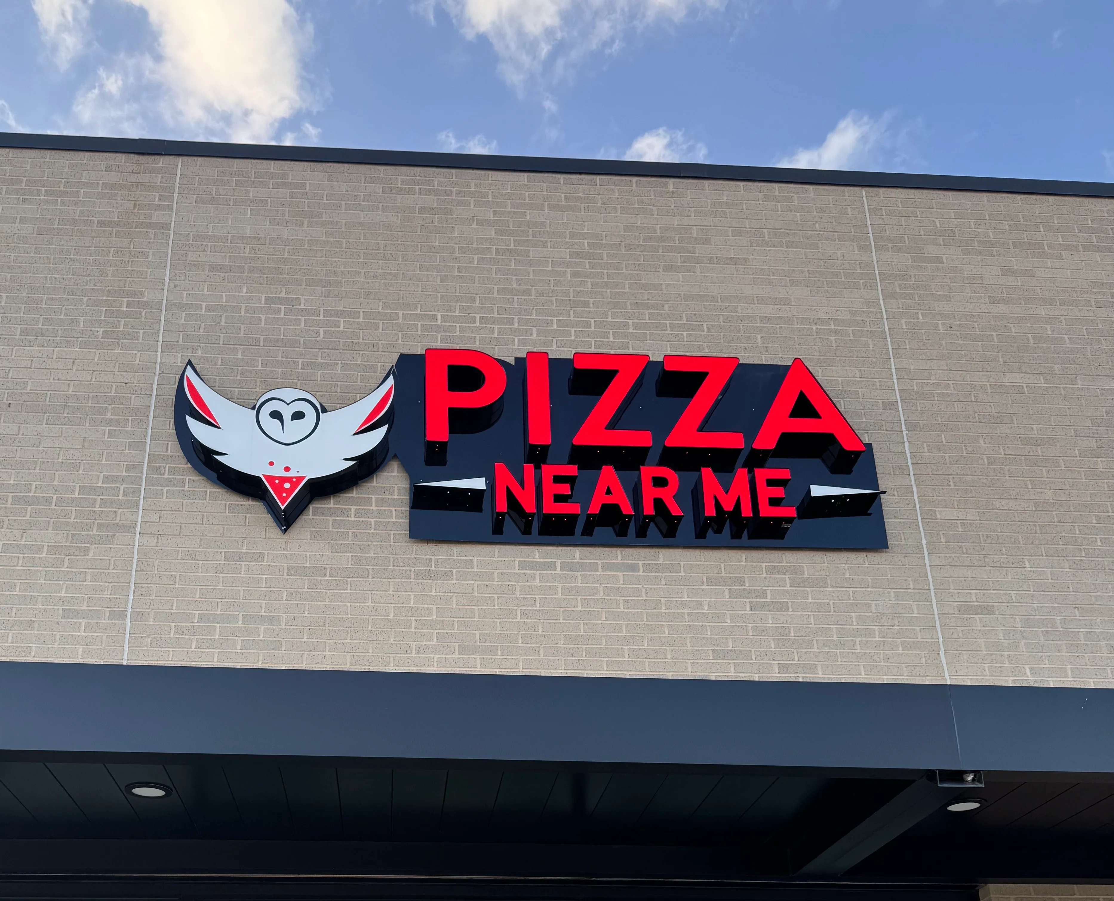 Pizza Near Me, Storefront Sign
