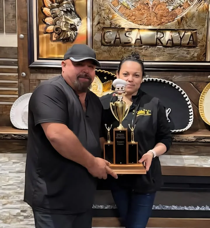 Restaurant award presentation at Casa Raya