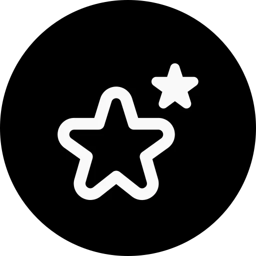 Five gold stars representing customer ratings and reviews.