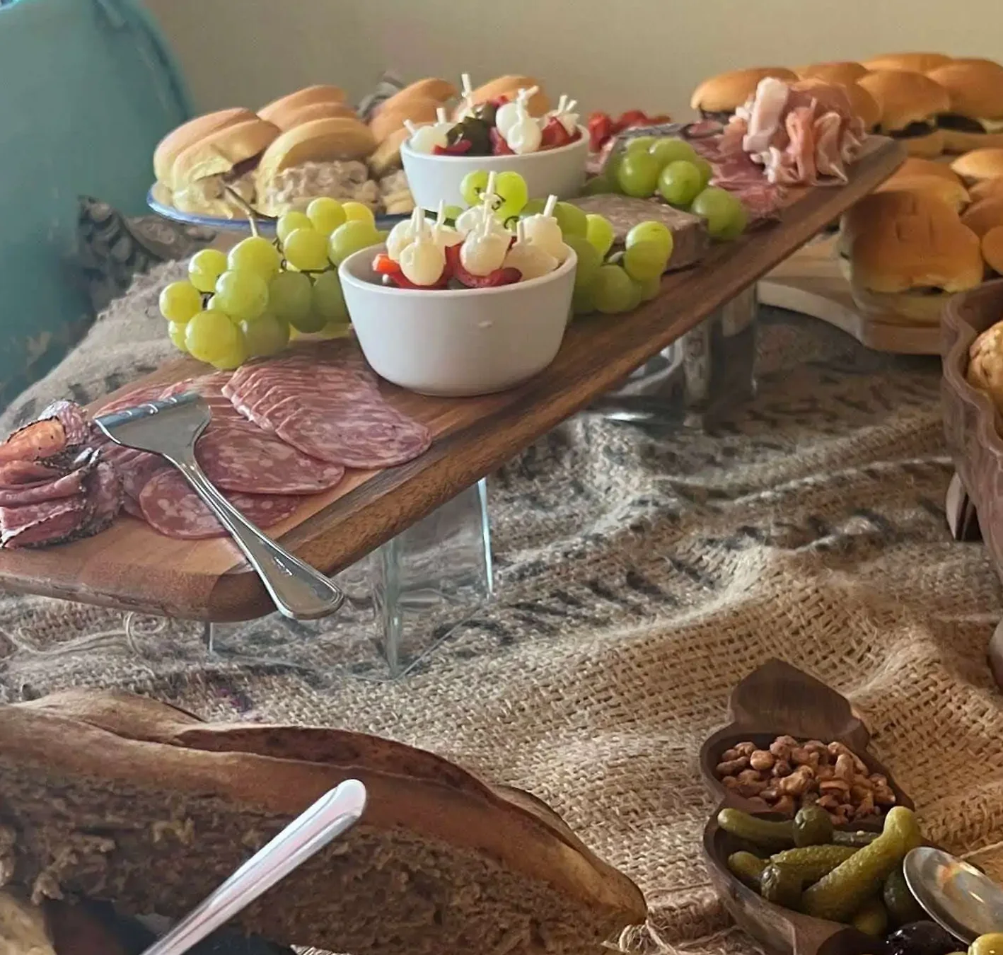 Picture of a buffet style rehearsal dinner or baby shower from Doozy's Diner a breakfast brunch restaurant in Catonsville,MD