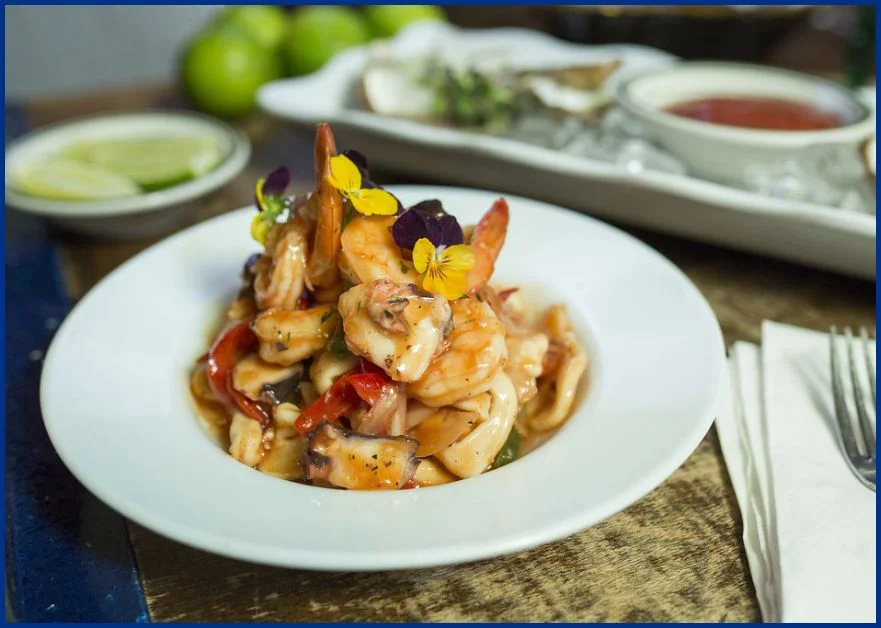 Spicy shrimp stir-fry with colorful vegetables
