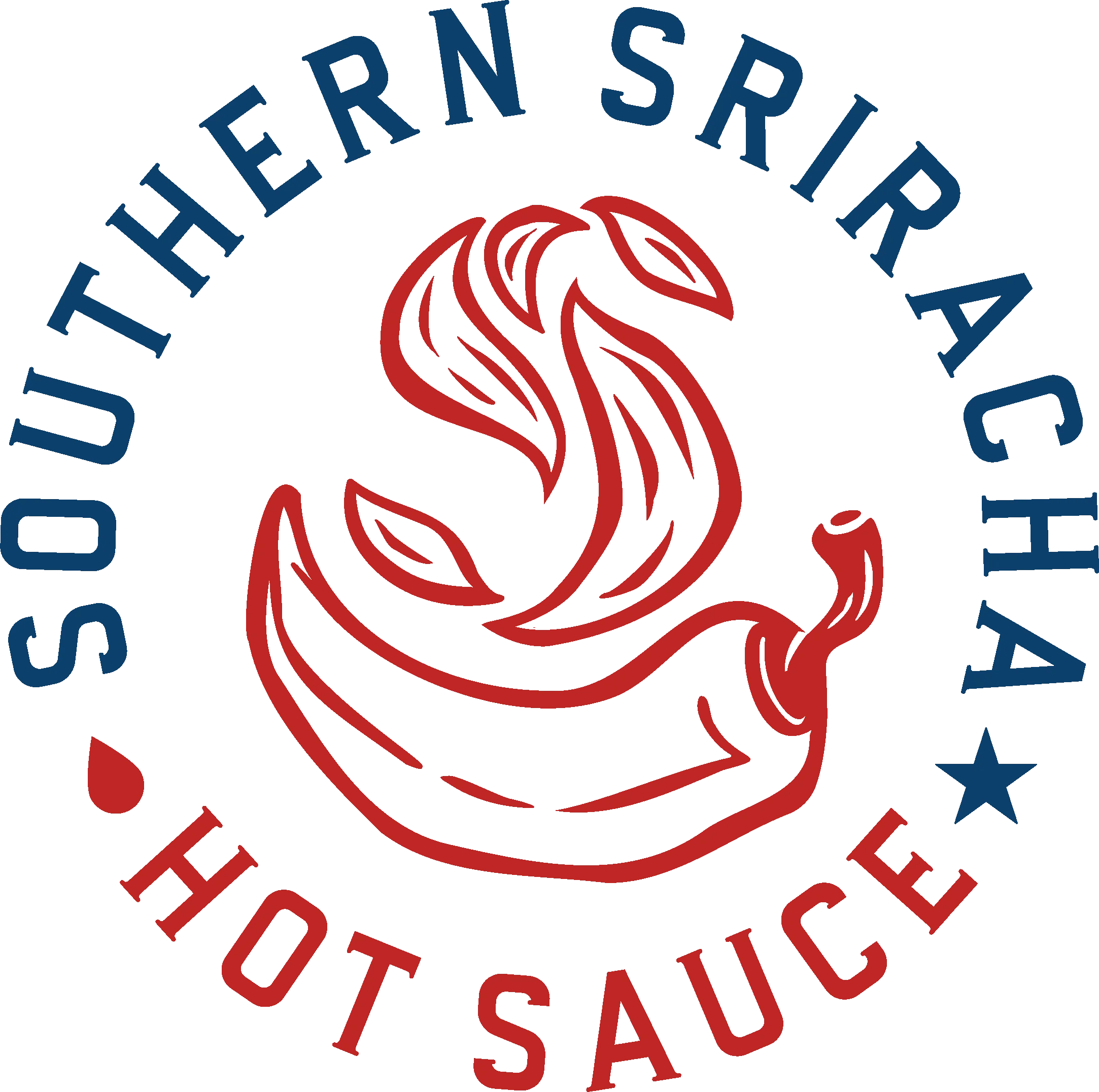 Southern Sriracha hot sauce logo design
