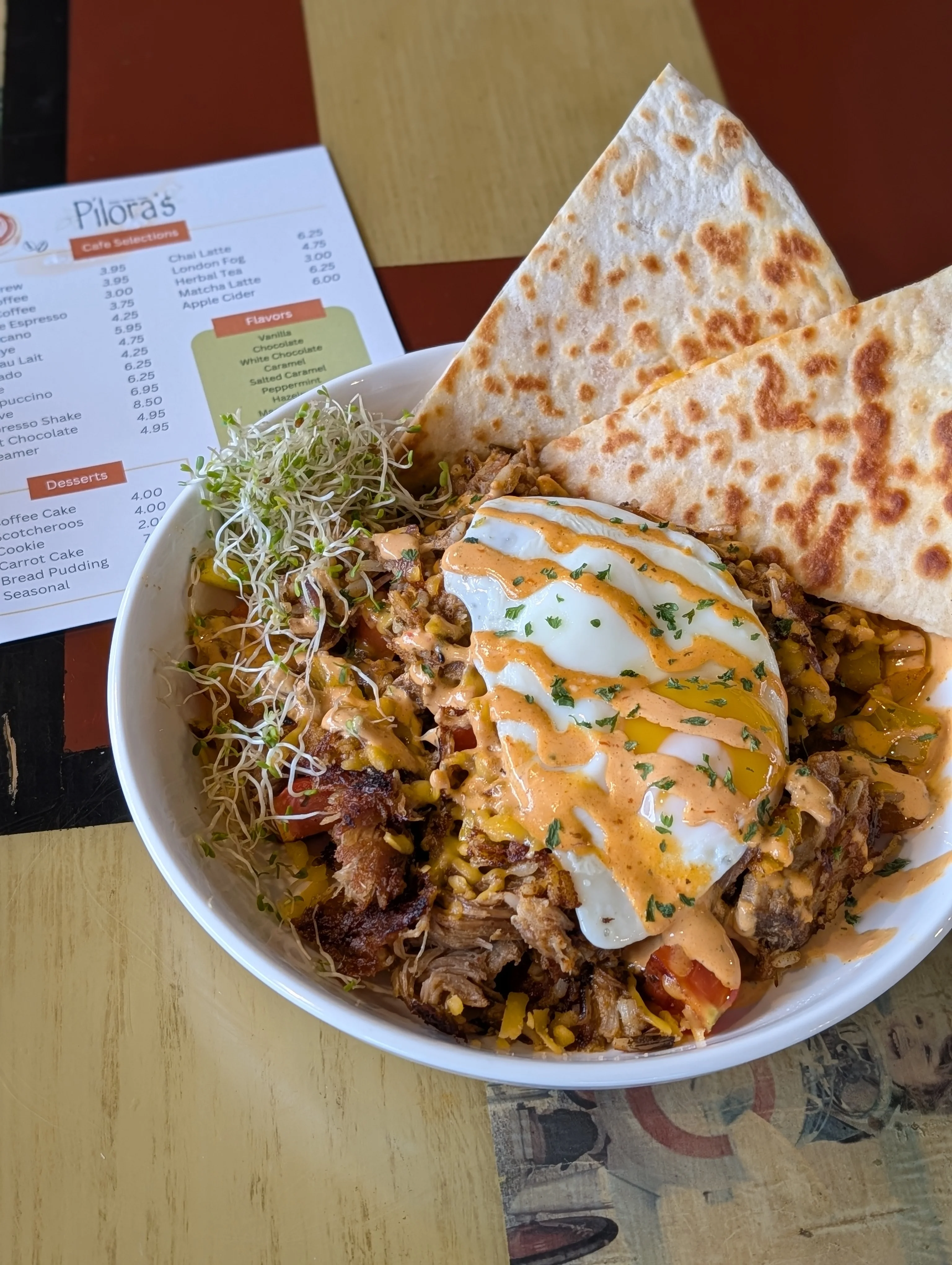 Southwest Breakfast bowl Try it with our house-made carnitas!