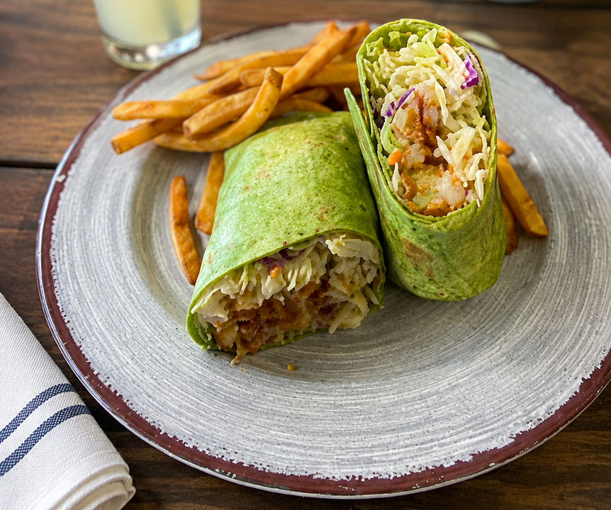 Firecracker Shrimp Wrap at Page’s Okra Grill