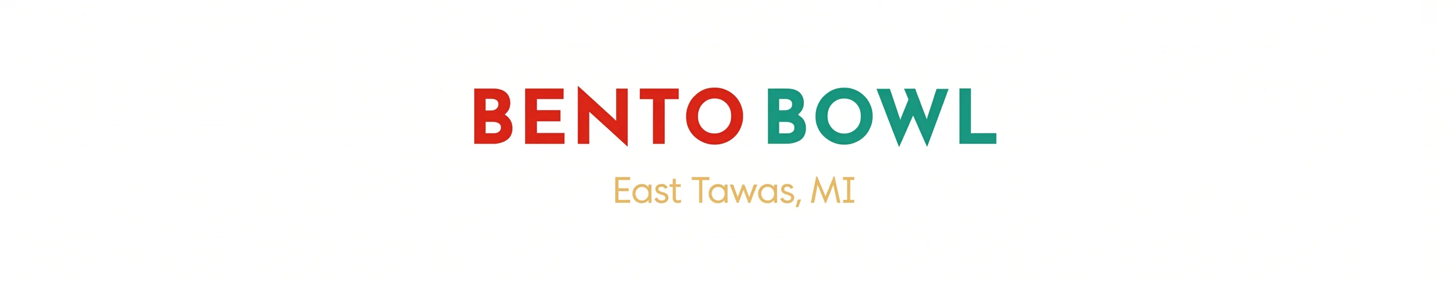 Bento Bowl logo with location East Tawas, MI